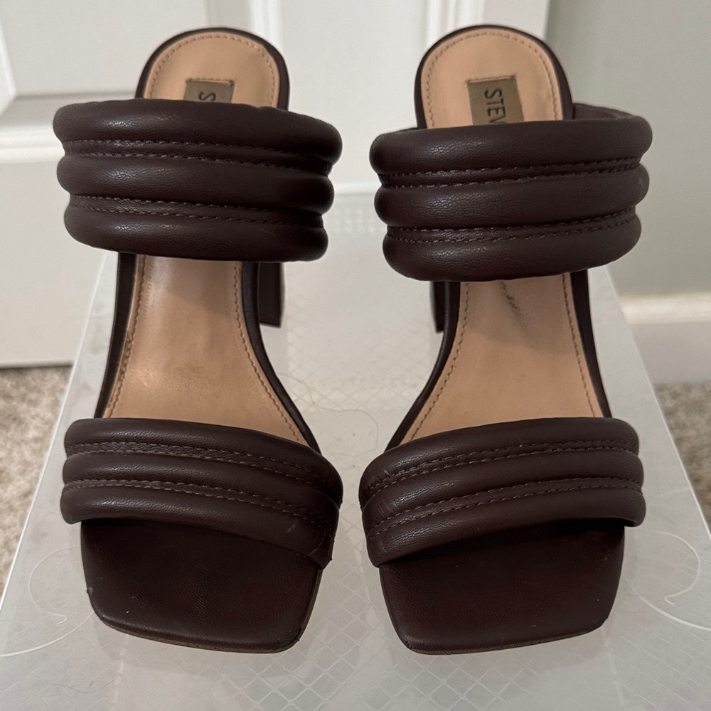 Steve Madden Dark Brown Heeled Sandals